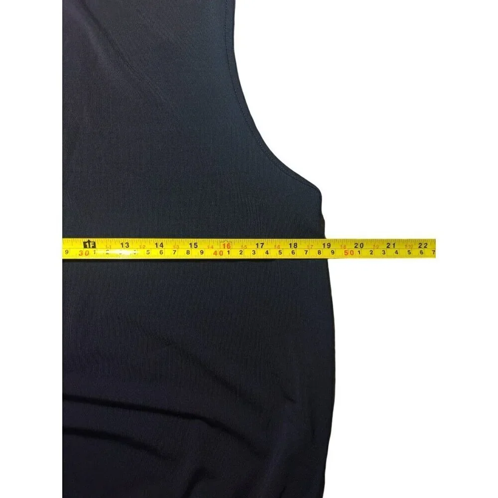 Adrienne Vittadini Sleeveless Black Top With Embellished Collar, Size S, NWT.